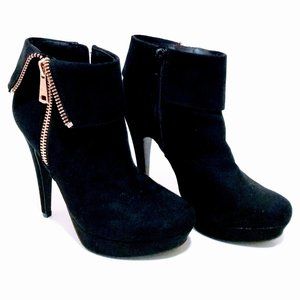 GBG Los Angeles Docker Womens Faux Suede Stiletto Ankle Boots